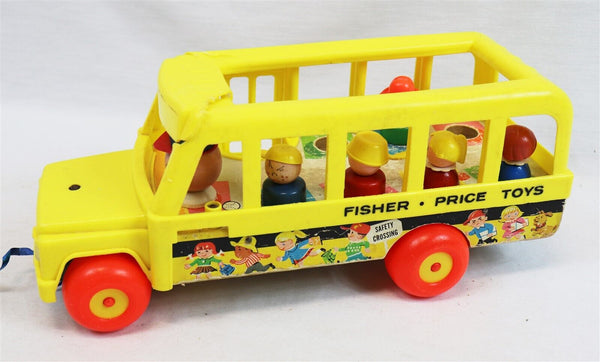 VINTAGE 1965 Fisher Price School Bus #192 w/ Figures