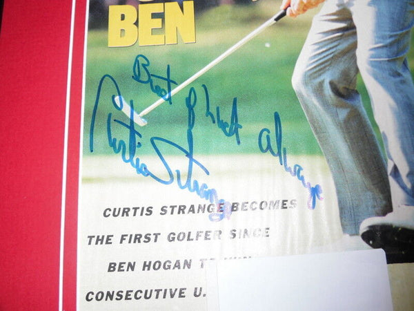 Curtis Strange Signed Framed 1989 Sports Illustrated Magazine Cover Display 