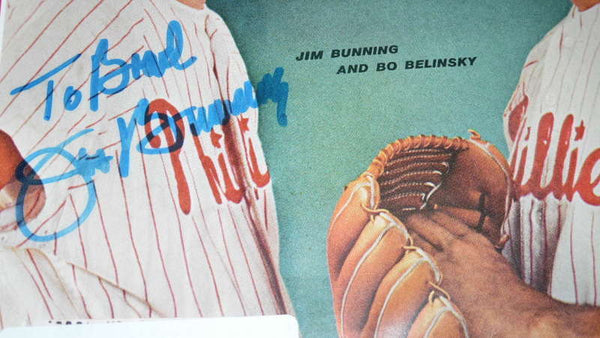 Jim Bunning Signed Framed 1965 Sports Illustrated Magazine Cover Phillies