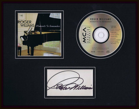 Roger Williams Signed Framed 11x14 Moments to Remember CD & Photo Display 