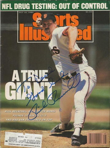 Rick Reuschel Signed July 10 1989 Sports Illustrated Full Magazine Giants