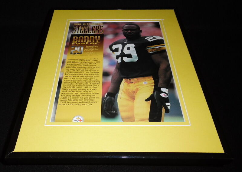 Barry Foster Framed 11x14 Photo Display 1994 Steelers 