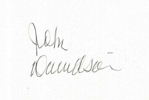 John Davidson Signed 3x5 Index Card That's Incredible