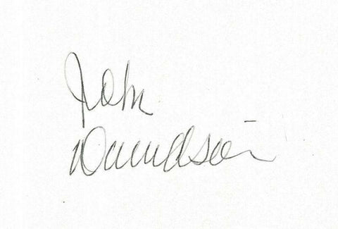 John Davidson Signed 3x5 Index Card That's Incredible