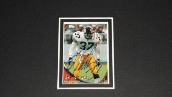 Carnell Lake Signed Framed 11x17 Photo Display Pittsburgh Steelers Jaguars UCLA