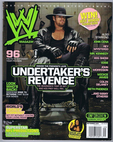 ORIGINAL Vintage September 2008 WWE Magazine Undertaker