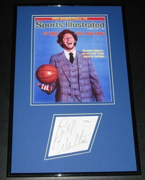 Bill Walton Signed Framed 11x17 Photo Display JSA UCLA Clippers Celtics 