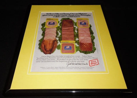 1986 Oscar Meyer Deli Meats Framed 11x14 ORIGINAL Vintage Advertisement