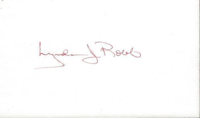 Lynda Johnson Robb Signed 3x5 Index LBJ Daughter