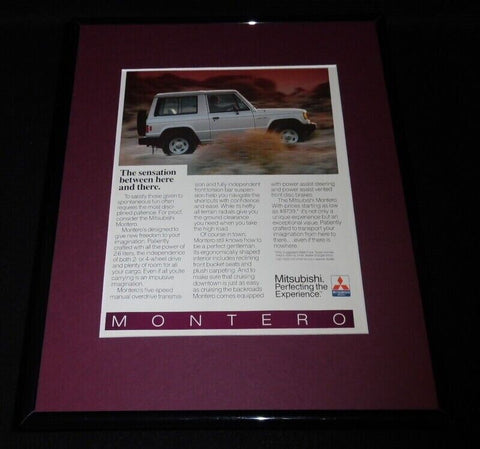 1986 Mitsubishi Montero 11x14 Framed ORIGINAL Vintage Advertisement 