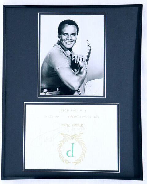 Harry Belafonte Signed Framed 16x20 Photo Display JSA D