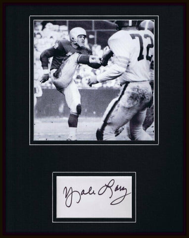 Yale Lary Signed Framed 11x14 Photo Display Texas A&M Detroit Lions