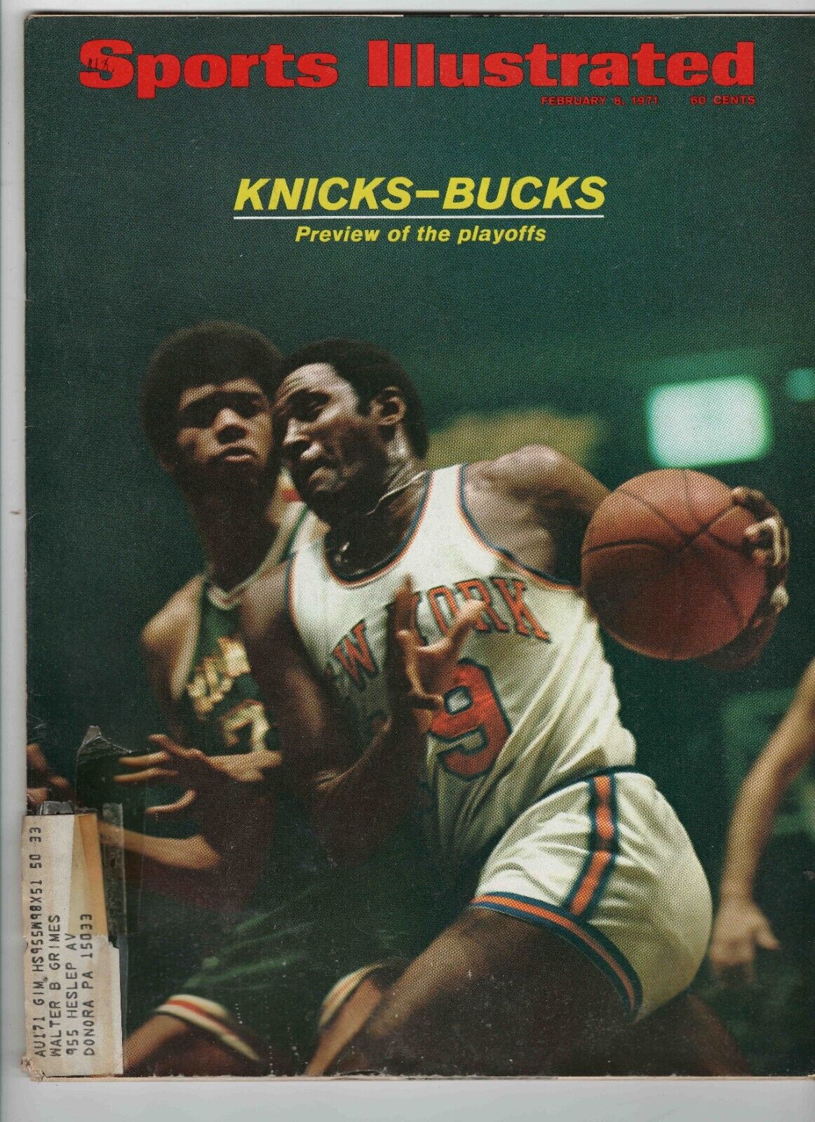 Feb 8 1971 Sports Illustrated Magazine Lew Alcindor Willis Reed