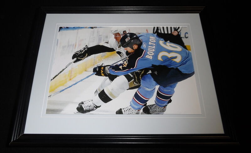 Sidney Crosby vs Eric Boulton Framed 11x14 Photo Display Penguins Thrashers