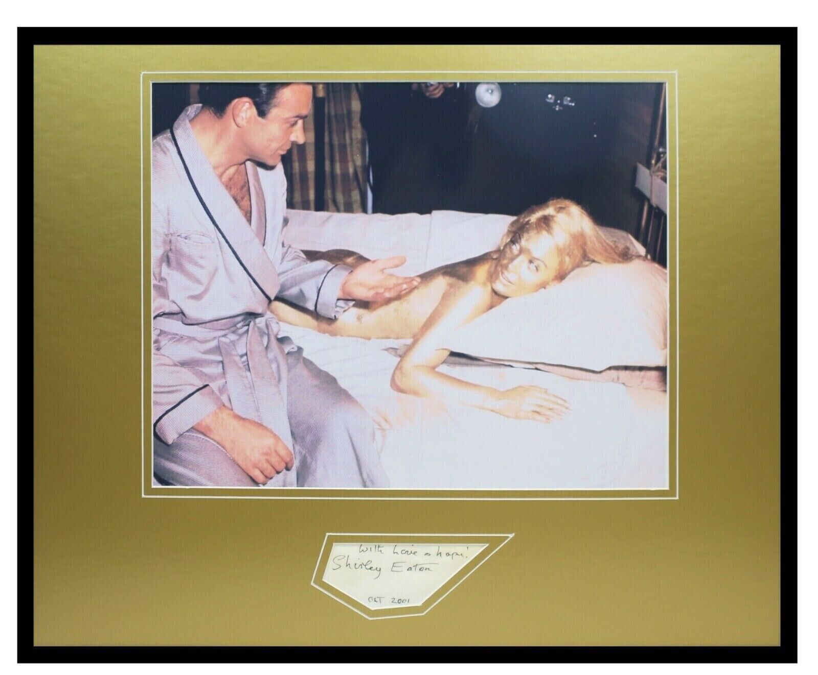 Shirley Eaton Signed Framed 16x20 Photo Display Goldfinger James Bond Girl