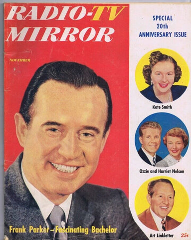 ORIGINAL Vintage November 1953 Radio TV Mirror Magazine Frank Parker Kate Smith