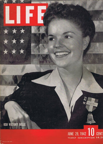 ORIGINAL Vintage June 29 1942 Life Magazine WWII USO Victory Belle