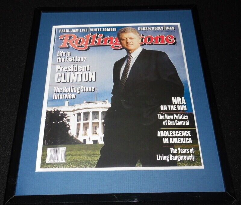 Bill Clinton Framed December 9 1993 Rolling Stone Cover Display