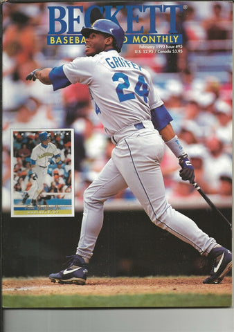 ORIGINAL Vintage Feb 1993 Beckett Baseball Card Magazine Ken Griffey Jr