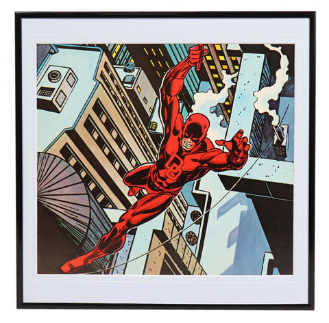 VINTAGE 1975 Marvel Daredevil Framed 12x12 Poster Display