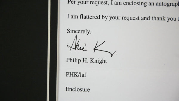 Phil Knight Signed Framed 11x17 Typed 2012 Letter & Photo Display Nike