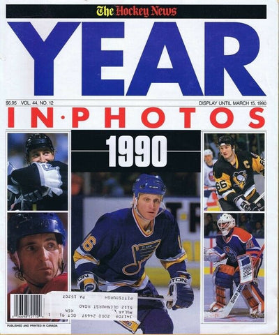 ORIGINAL Vintage 1990 Hockey News Magazine Year in Pictures Brett Hull Lemieux