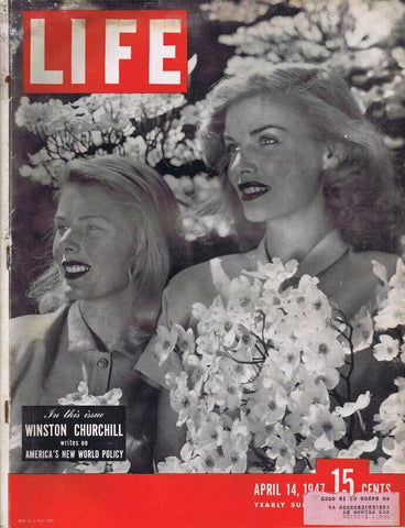 ORIGINAL Vintage Life Magazine April 14 1947 Winston Churchill