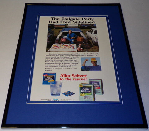 1987 Alka Seltzer to the Rescue Framed 11x14 ORIGINAL Advertisement