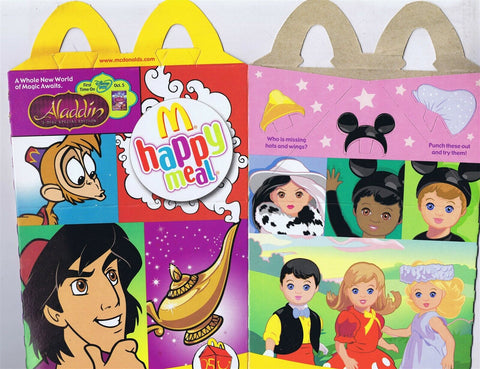 ORIGINAL Vintage McDonald's Aladdin Madame Alexander Happy Meal Box