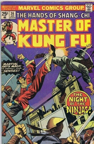 Master of Kung Fu #36 ORIGINAL Vintage 1976 Marvel Comics 