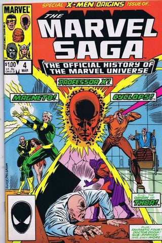 Marvel Saga #4 ORIGINAL Vintage 1989 X Men Origins