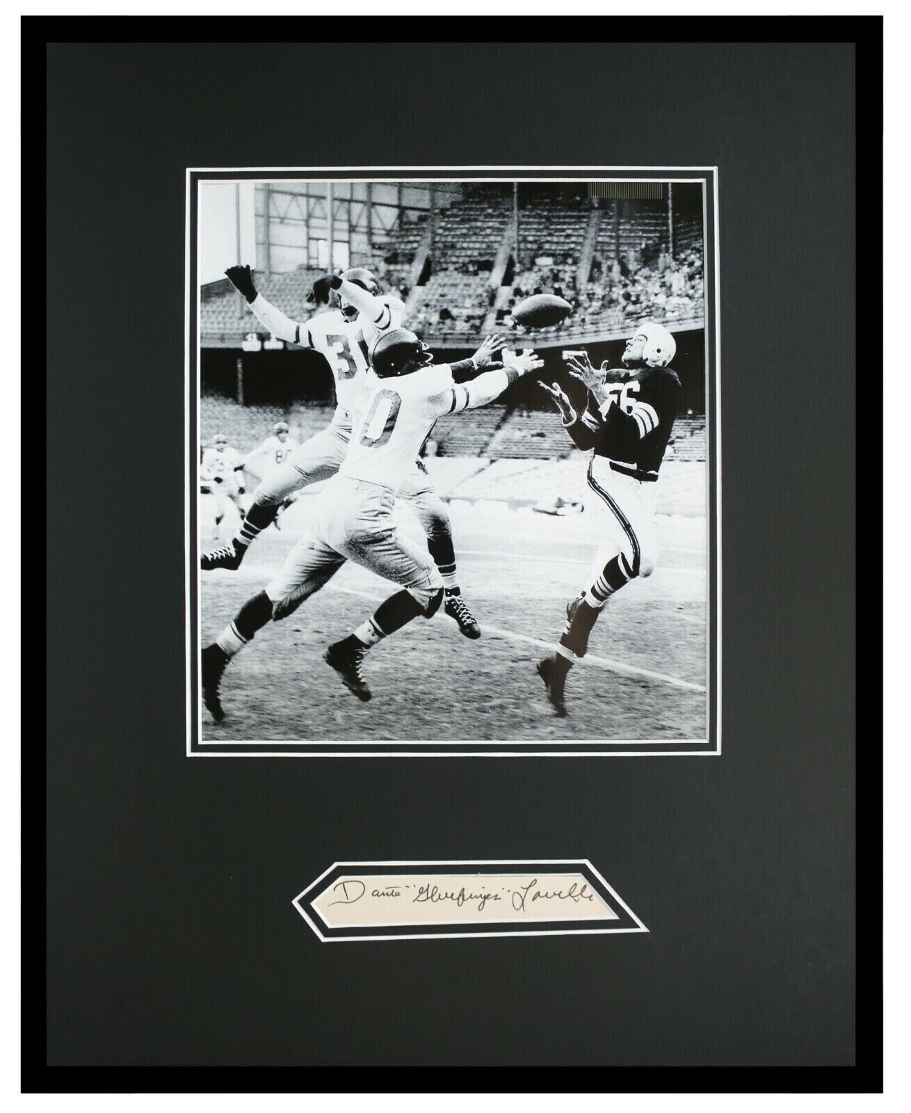 Dante Gluefingers Lavelli Signed Framed 16x20 Photo Display JSA Browns 