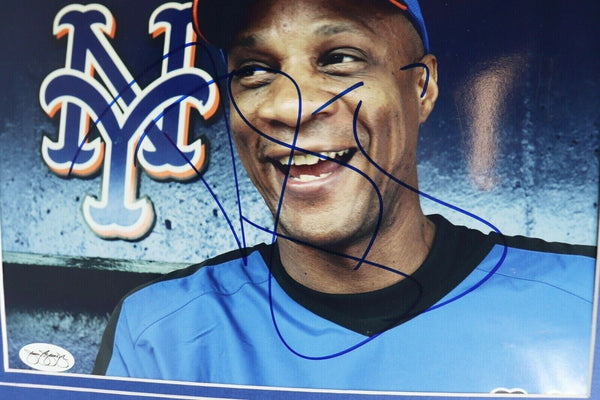 Darryl Strawberry Signed Framed 16x20 Photo Set JSA Mets