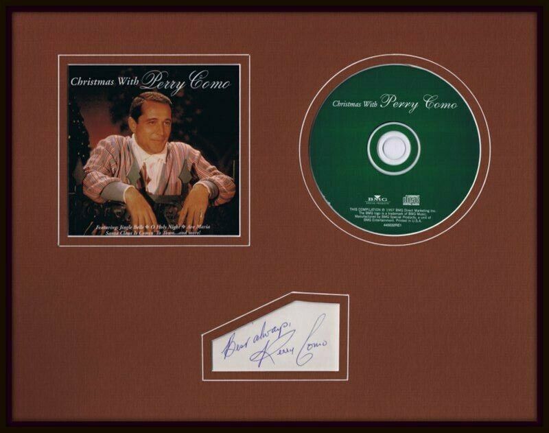 Perry Como Signed Framed 11x14 Christmas CD & Photo Display 