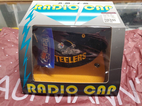 VINTAGE SEALED Pittsburgh Steelers Radio Cap Hat w/ Kaufmann's Tag