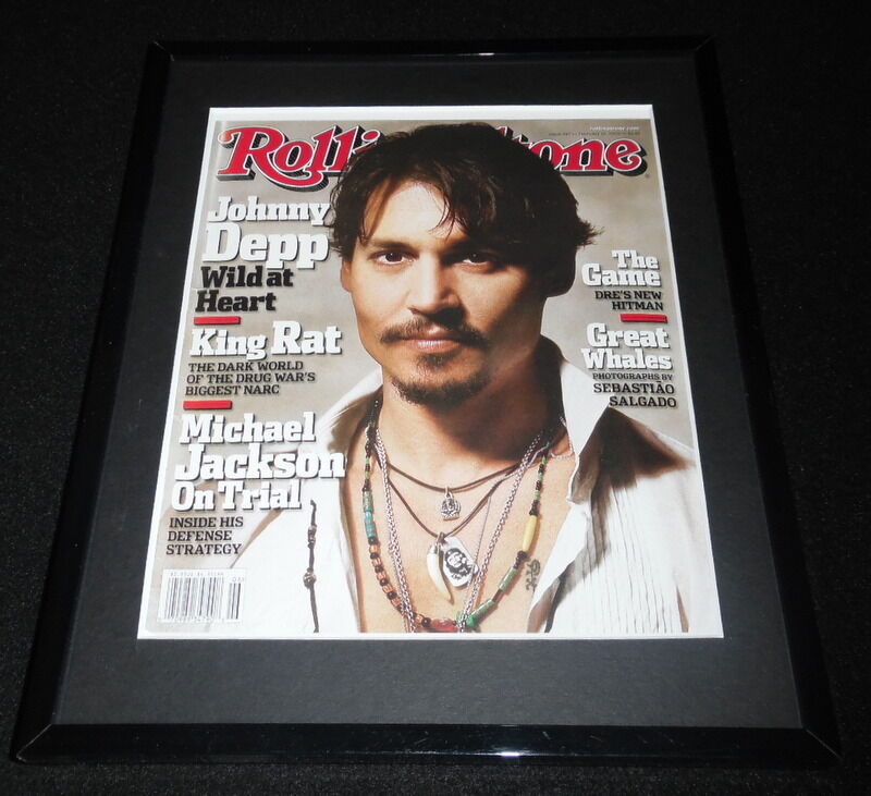 Johnny Depp Framed February 10 2005 Rolling Stone Cover Display