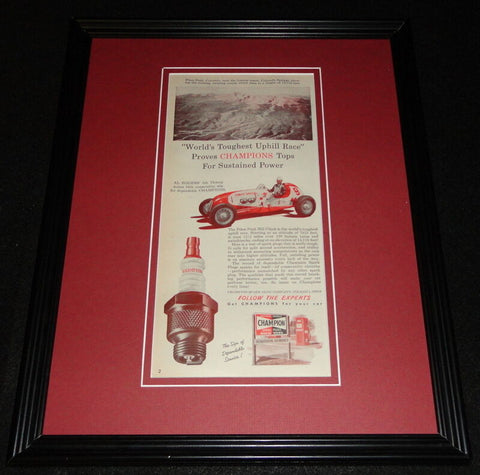 Al Rogers 1951 Champion Spark Plugs 11x14 Framed ORIGINAL Vintage Advertisement