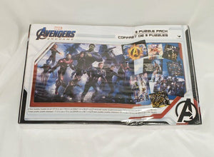 NEW SEALED Cardinal Marvel Avengers Endgame 8 Puzzle Pack (dented box)