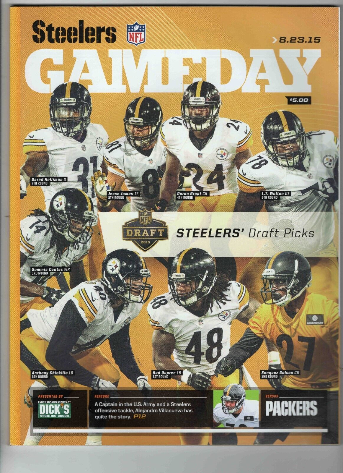 2015 Green Bay Packers @ Pittsburgh Steelers Program Roethlisberger vs Rodgers