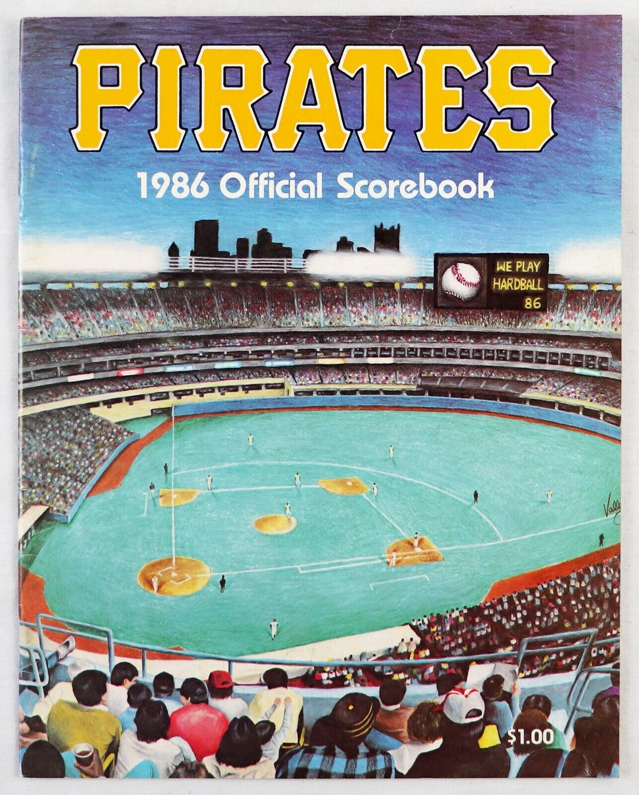 Aug 19 1986 Astros @ Pittsburgh Pirates Scorebook Scored Barry Bonds Rookie