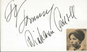 Diahann Carroll Signed Vintage 3x5 Index Card JSA