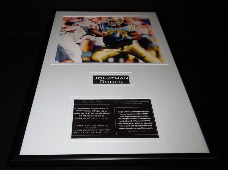 Jonathan Ogden Framed 12x18 Photo Display UCLA