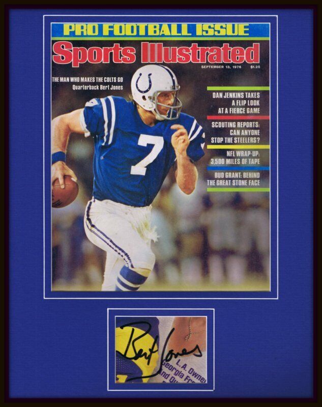 Bert Jones Signed Framed 1976 Sports Illustrated Magazine Cover Display Colts