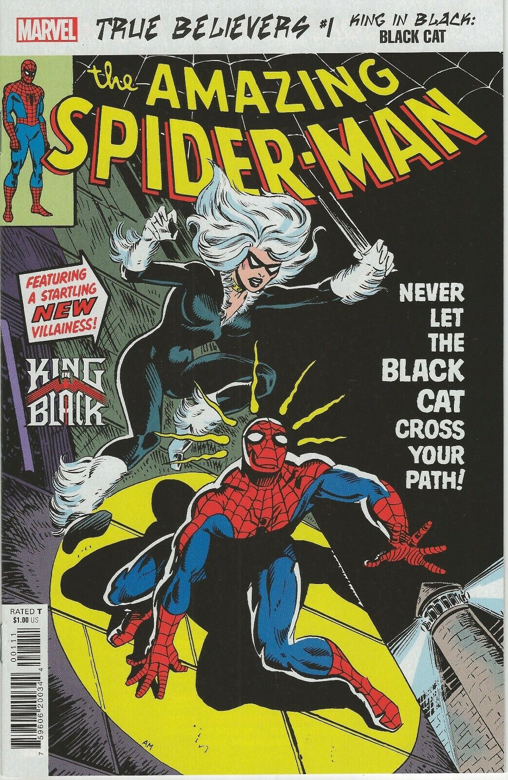 True Believers King In Black Black Cat #1 2021 Marvel Comics Reprint Spidey 194