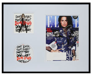 Demi Lovato Signed Framed 16x20 Elle Canada Magazine Cover & Don't Forget CD Set