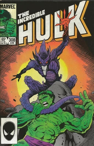 Incredible Hulk #308 ORIGINAL Vintage 1985 Marvel Comics 