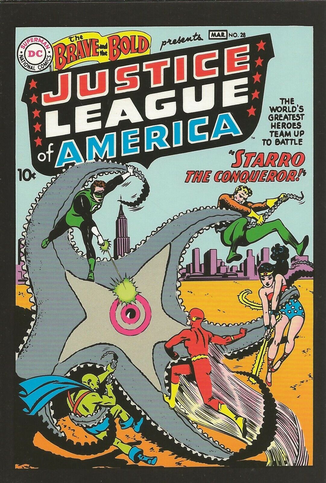 Brave and the Bold #28 4x5" Cover Postcard 2010 DC Comics Justice League Starro