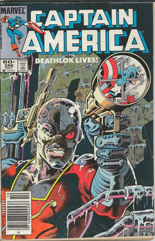 Captain America #286 ORIGINAL Vintage 1983 Marvel Comics Deathlok Cover