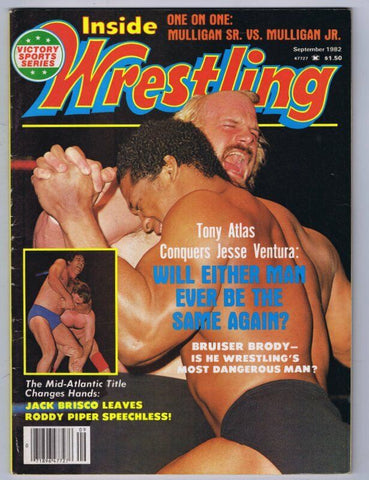 ORIGINAL Vintage September 1982 Inside Wrestling Magazine Atlas and Ventura