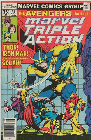 Marvel Triple Action #43 ORIGINAL Vintage 1978 Marvel Comics Reprint Avengers 51